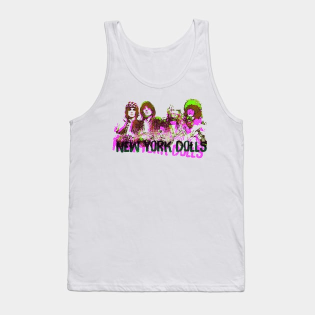 new york dolls offset graphic Tank Top by HAPPY TRIP PRESS